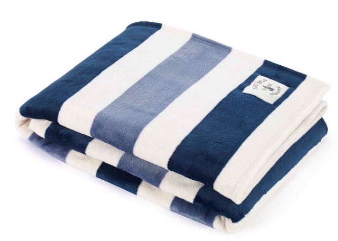 striped throw