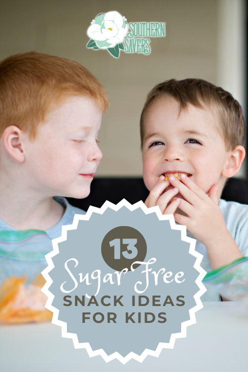 Snacks aren't bad for kids, but if you're trying to stay away from sugar-y processed snacks, here are 13 sugar free snack ideas!