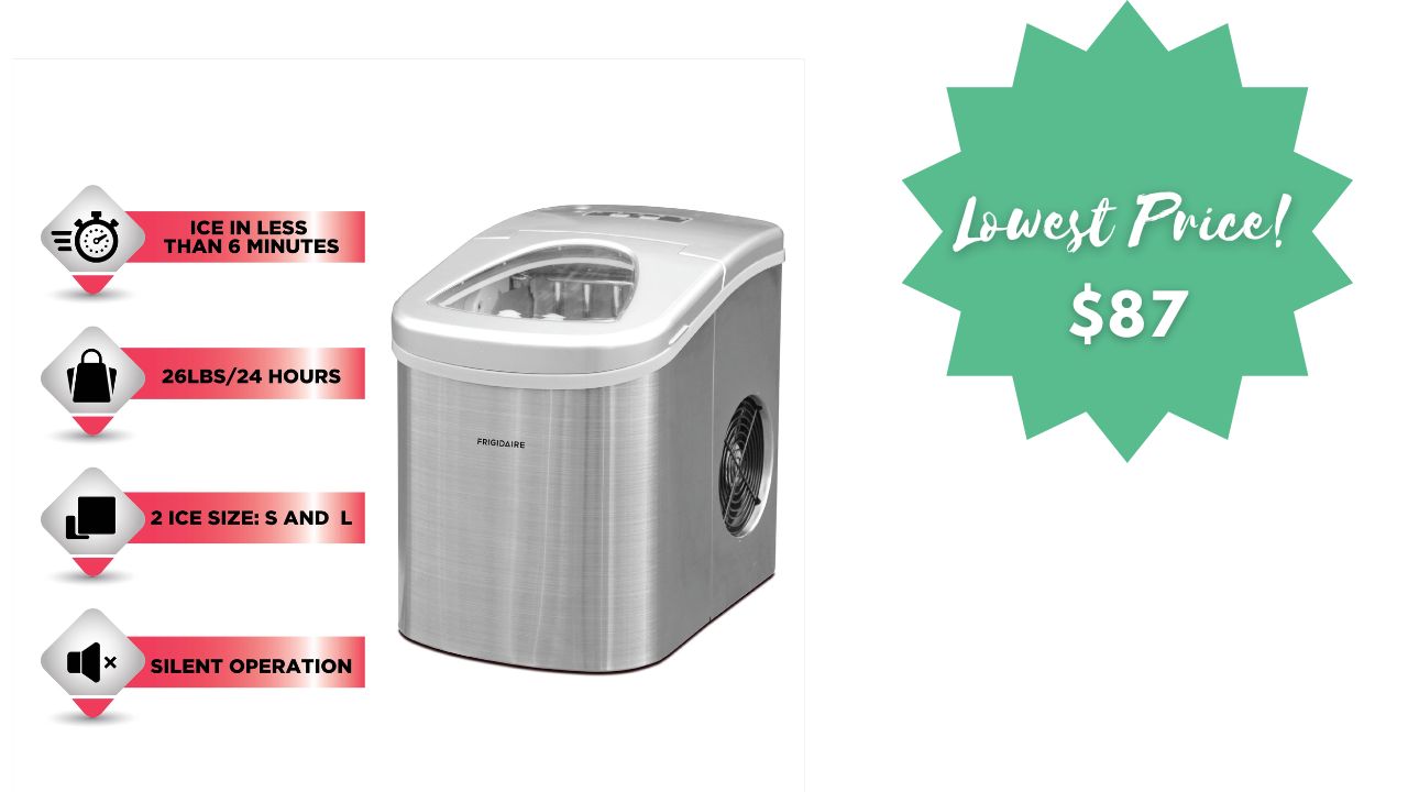 Lowest Price! $87 Frigidaire 26-lb. Countertop Ice Maker :: Southern Savers