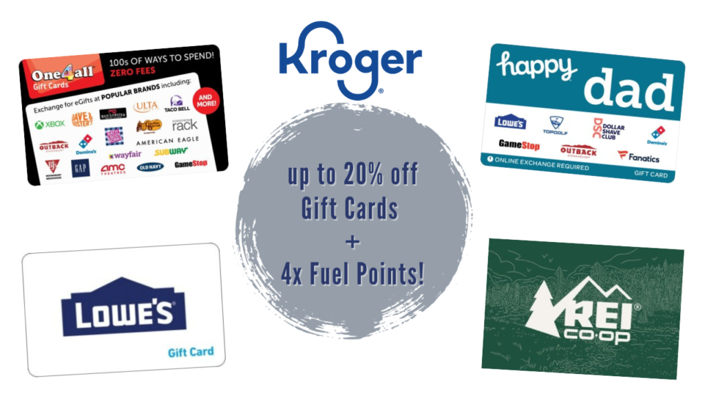 Kroger 4x Fuel Points + Bonus Gift Card Offers Southern Savers
