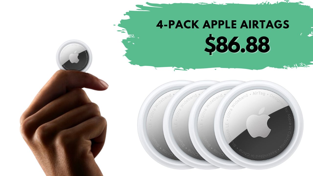 Apple AirTag 4 Pack $86.88 at  & Walmart :: Southern Savers