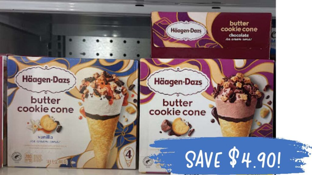 3.09 HaagenDazs Butter Cookie Ice Cream Cones at Target Southern