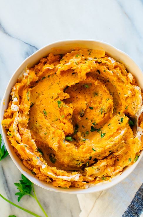 mashed sweet potatoes