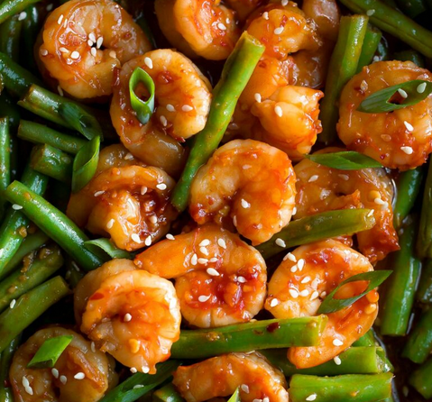 shrimp green beans