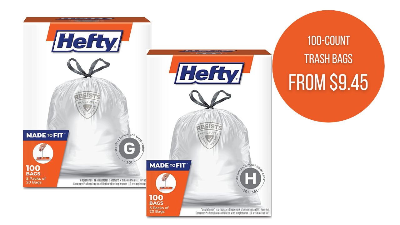 100Count Hefty Trash Bags as Low as 9.45 at Amazon Southern Savers