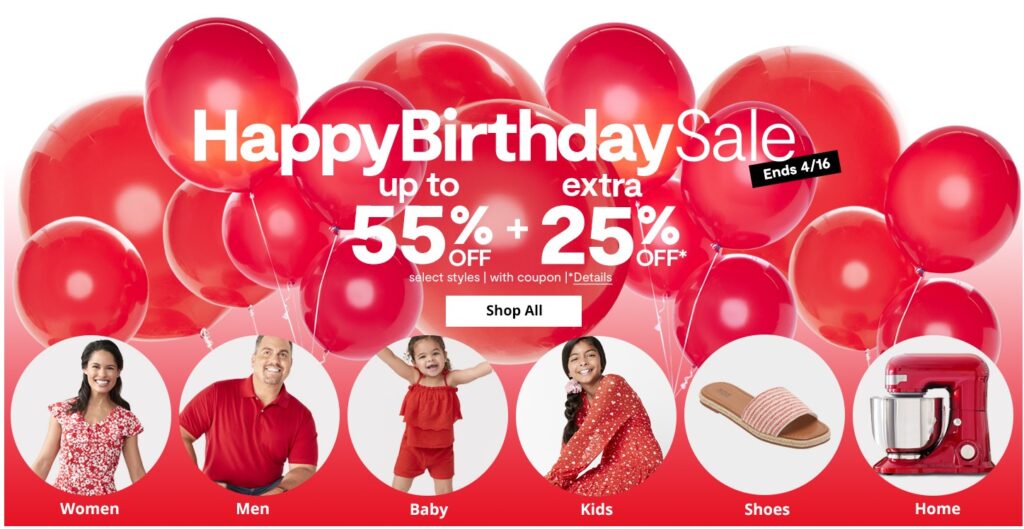 JCPenney Birthday Sale Extra 25 Off Southern Savers