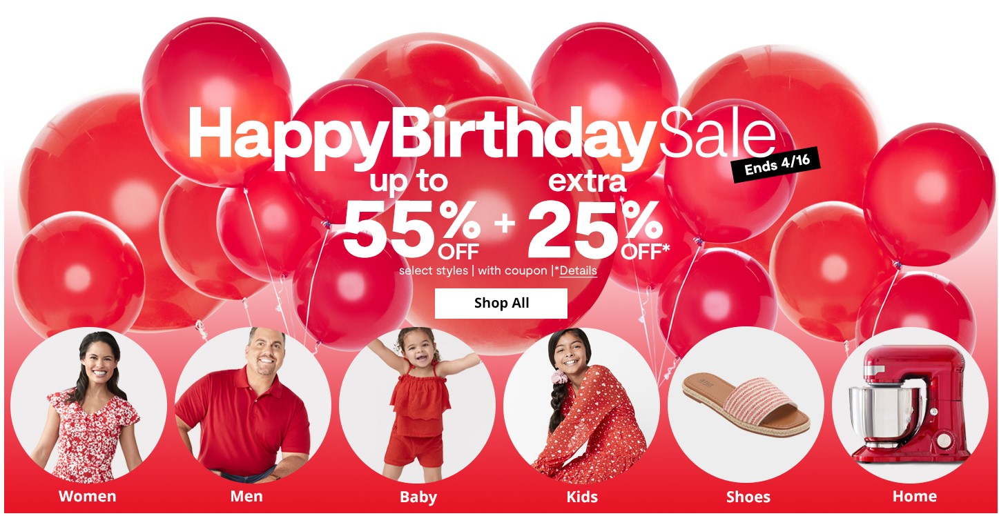 JCPenney Birthday Sale Extra 25 Off Southern Savers