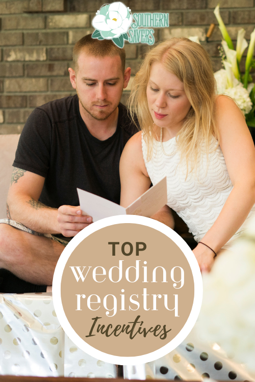 Did you know that some stores offer perks and bonuses if you create a wedding registry with them? Here are the top wedding registry incentives!