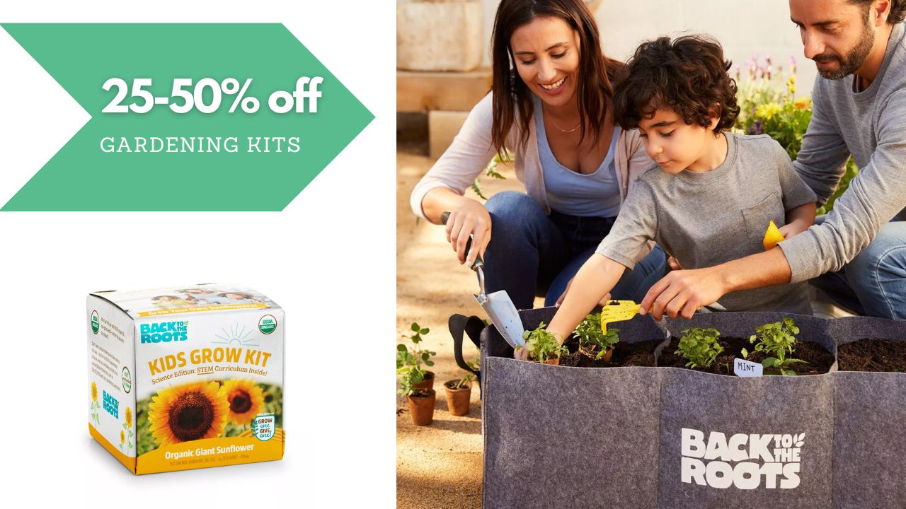 Target Circle 25 to 50 off Back To The Roots Gardening Kits