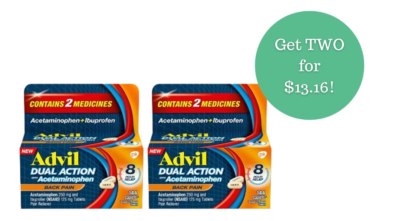 Advil Dual Action Back Pain 144ct. 2 For 13.16 Southern Savers