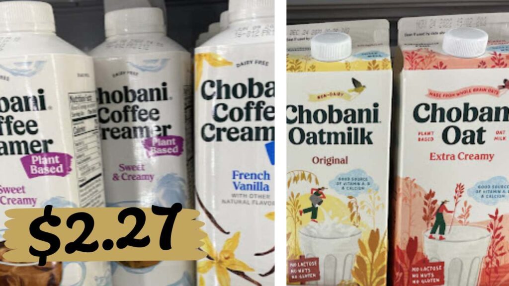 Get Chobani Oat Milk & Coffee Creamer for 2.27 at Publix Southern