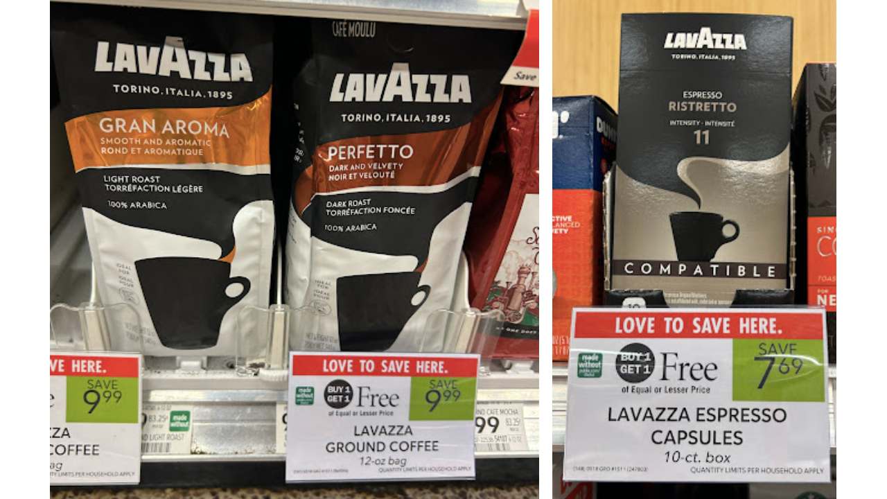 Lavazza Ground Coffee & Espresso Capsule Deals at Target & Publix