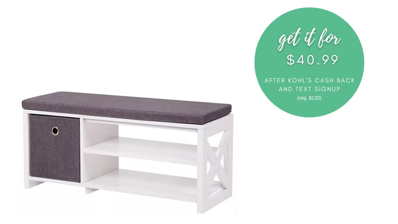 The Big One Storage Bench 40.99 with Code & Kohl's Cash Back