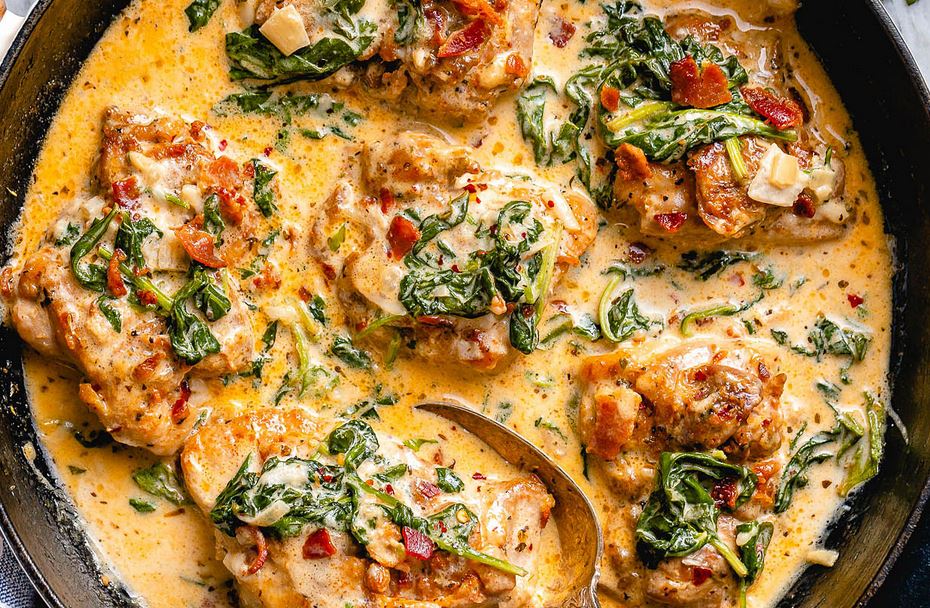 chicken with spinach
