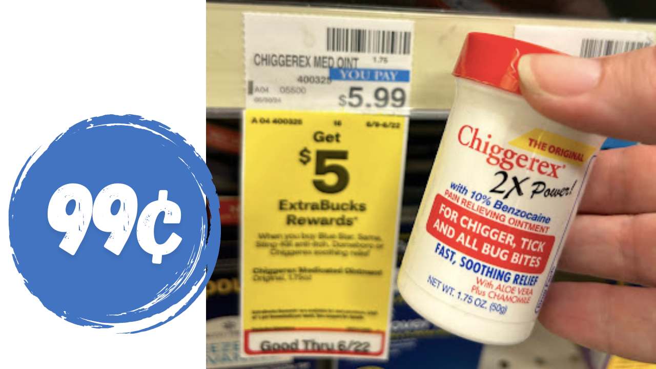 99¢ Chiggerex AntiItch Cream Save 5 at CVS, No Coupons Needed