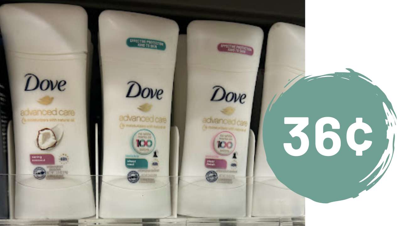 36¢ Dove Deodorant at Walgreens Southern Savers
