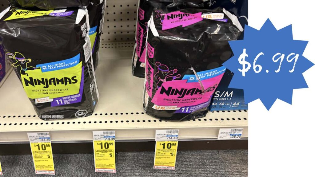 6.99 Pampers Ninjamas Nighttime Training Underwear at CVS Southern