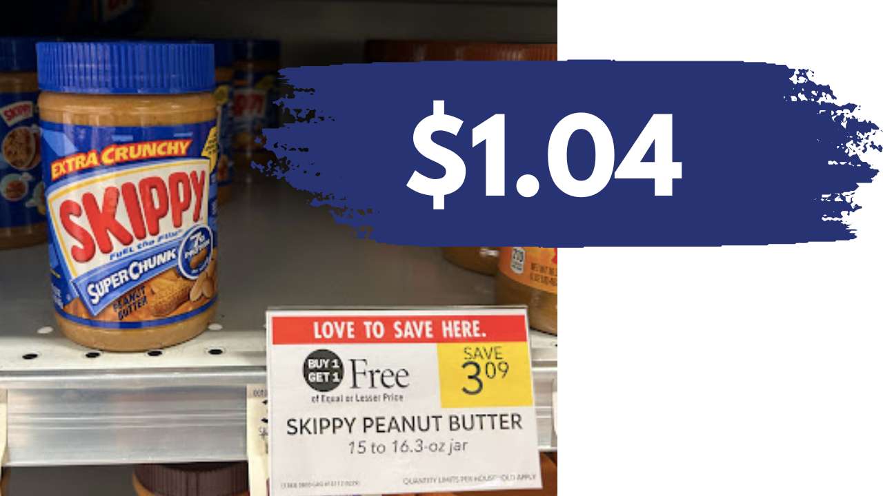 1.04 Skippy Peanut Butter Deals at Publix & Kroger Southern Savers