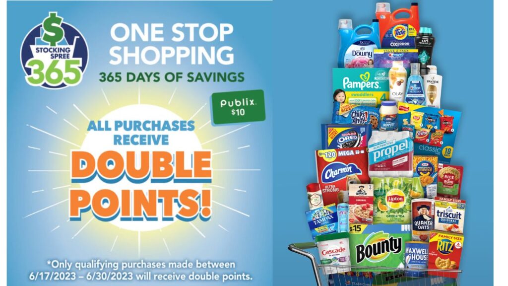 Earn Double Stocking Spree Point at Publix thru 6/30 Southern Savers