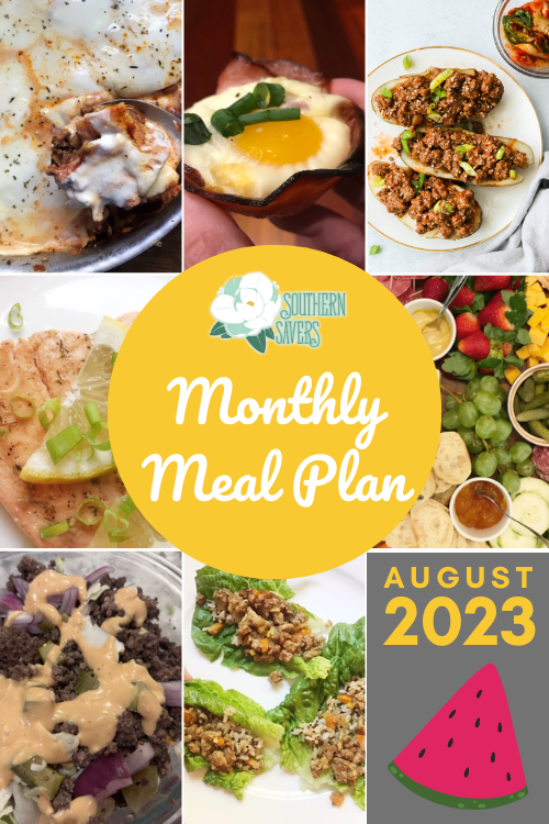 August is the last month before fall activities and the holidays. Make things easy for yourself by following this August 2023 monthly meal plan!