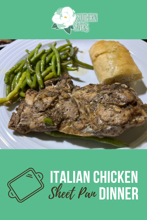 This Italian chicken sheet pan dinner couldn't be easier with less than an hour of prep and cooking time plus marinade time!