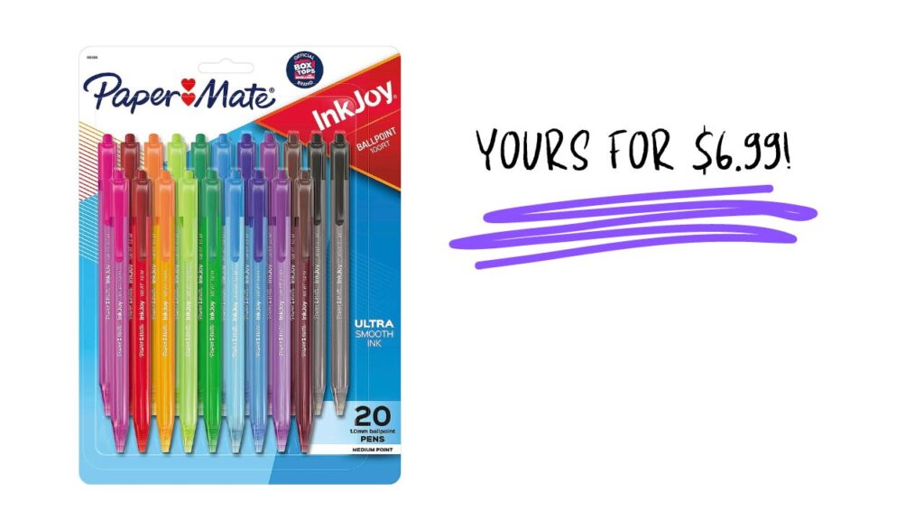 20Count Paper Mate Color Ballpoint Gel Pens 6.99 (reg. 12.56