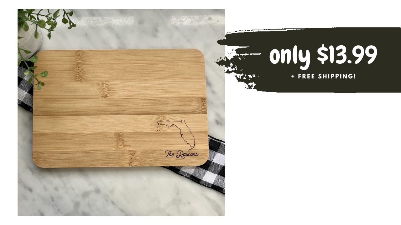 Personalized Cutting Board 13.99 Shipped (reg. 25) Southern Savers