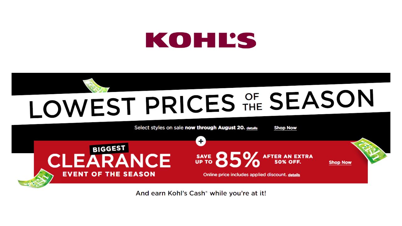 Kohl's Biggest Clearance Events Ends Tomorrow! :: Southern Savers