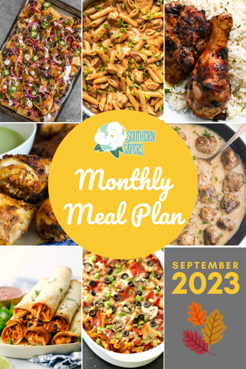 Get ready for the busy fall with me taking care of planning your dinners for the month. Here's our monthly meal plan for September 2023!