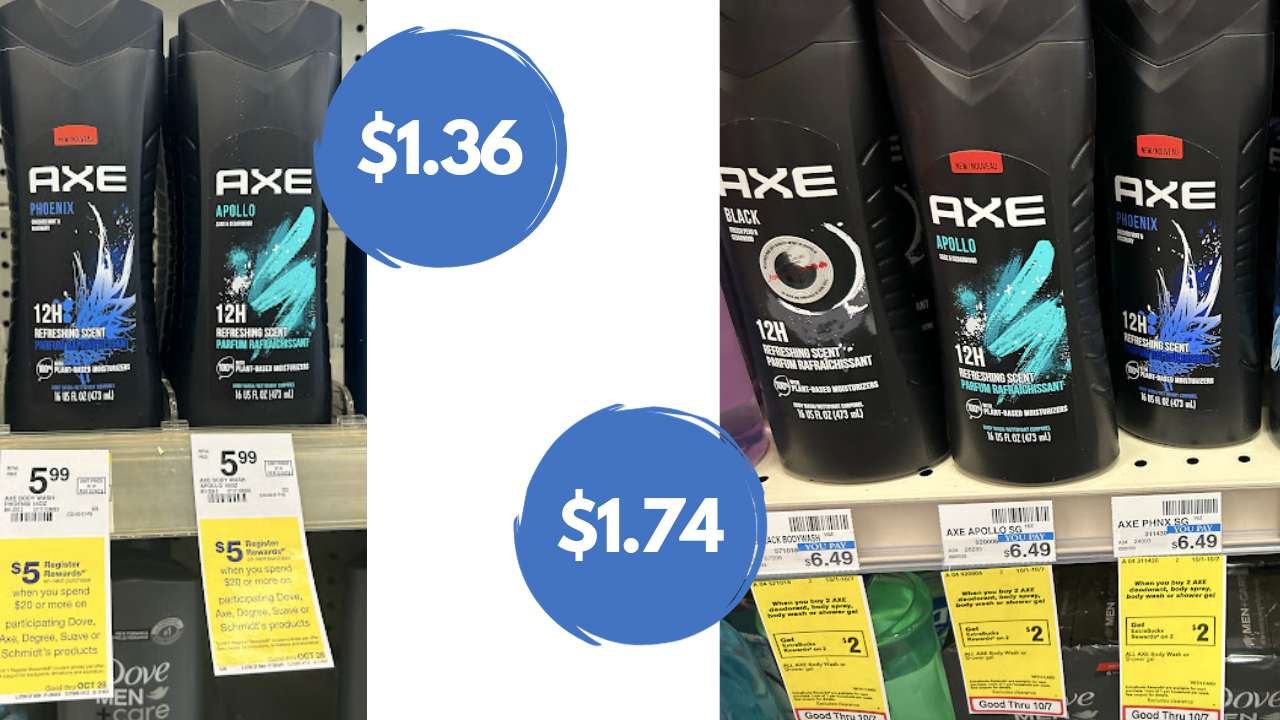 1.36 Axe Body Wash Deals at Walgreens & CVS Southern Savers