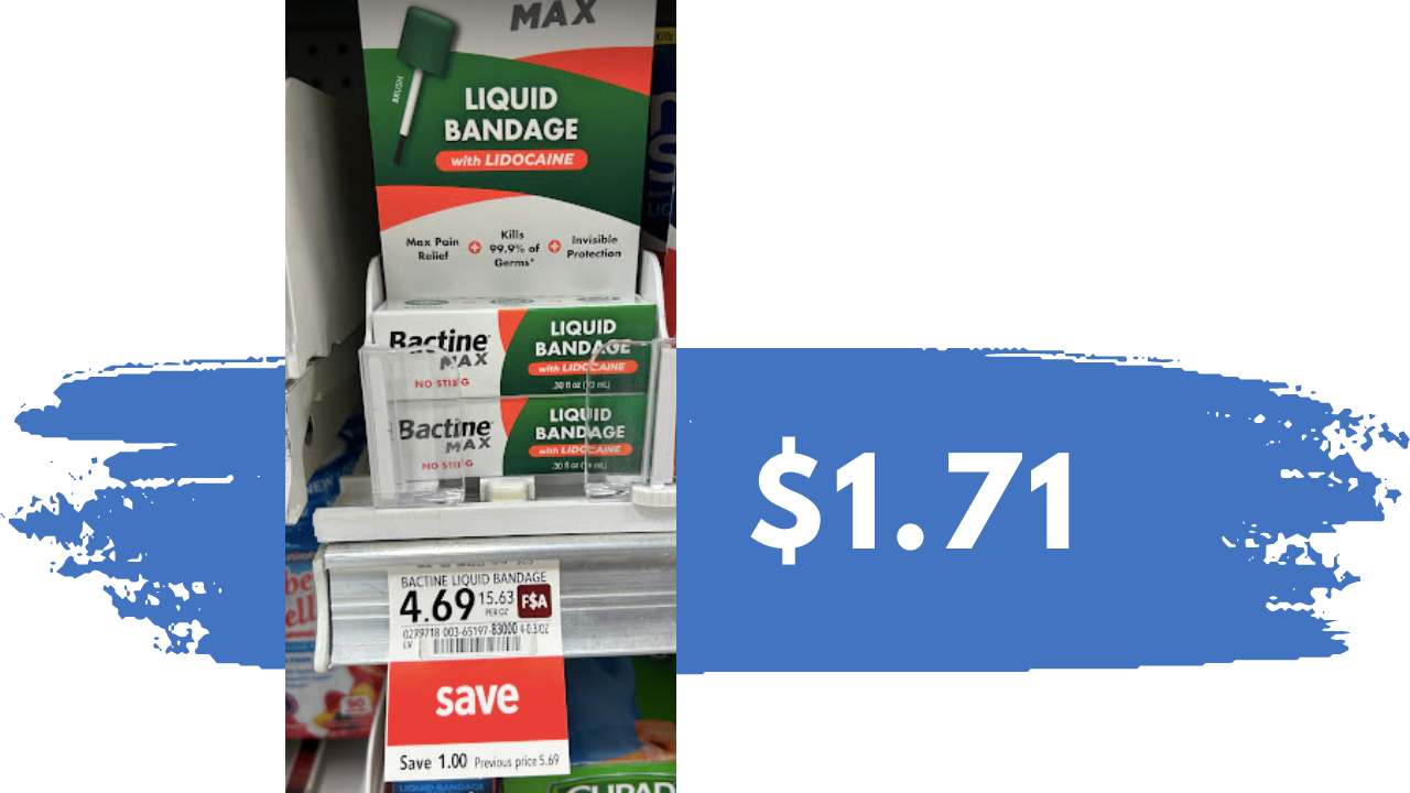 1.71 Bactine Liquid Bandage at Publix Southern Savers