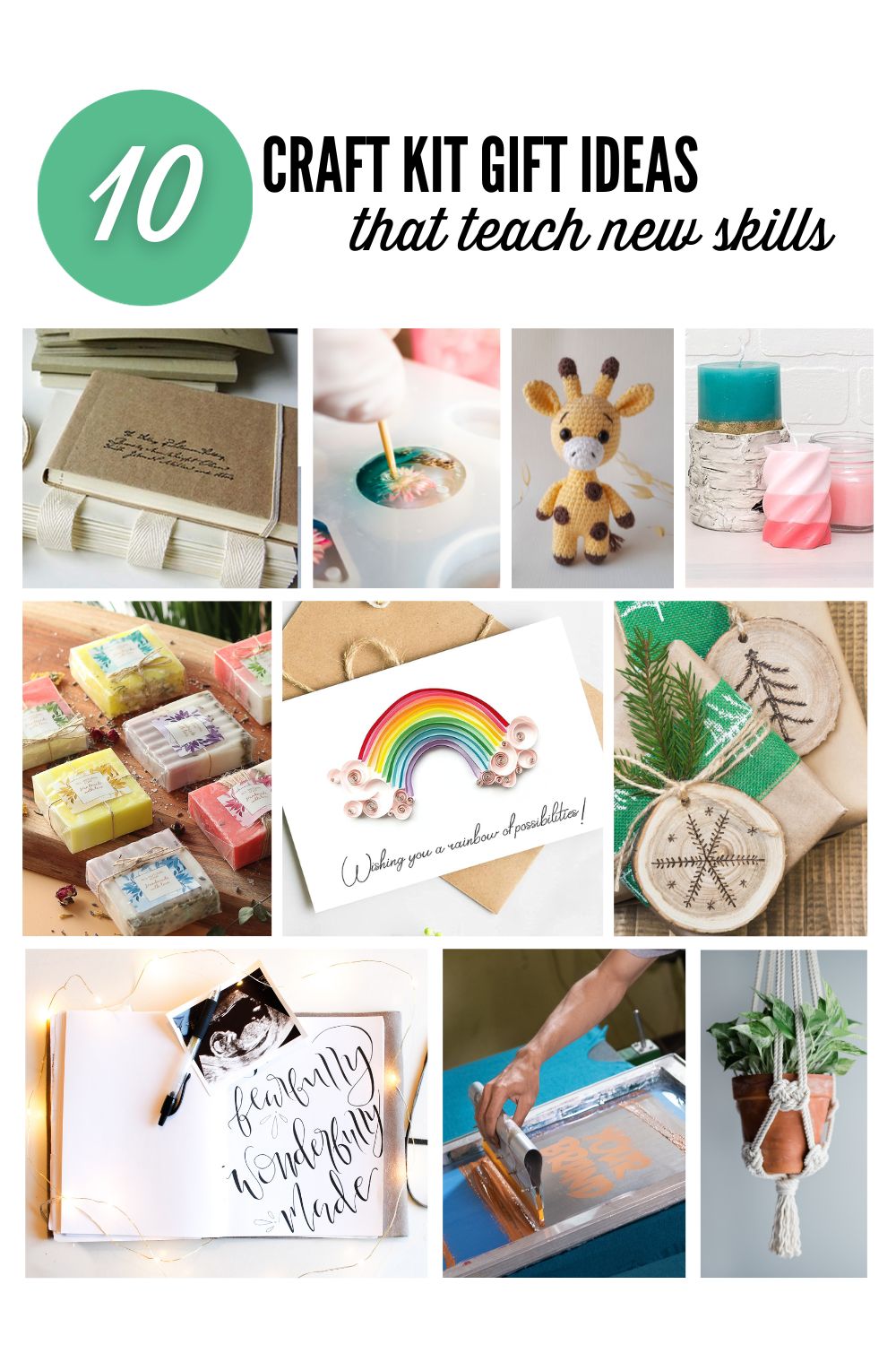 These 10 craft kits are great for new teens and adults to learn a new skill. My family loves to make gifts for others with these fun kits. 