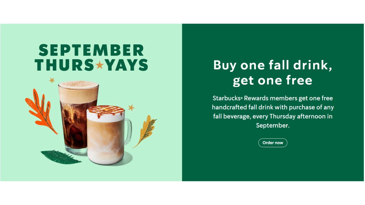 Starbucks BOGO Free Fall Drinks Today! Southern Savers