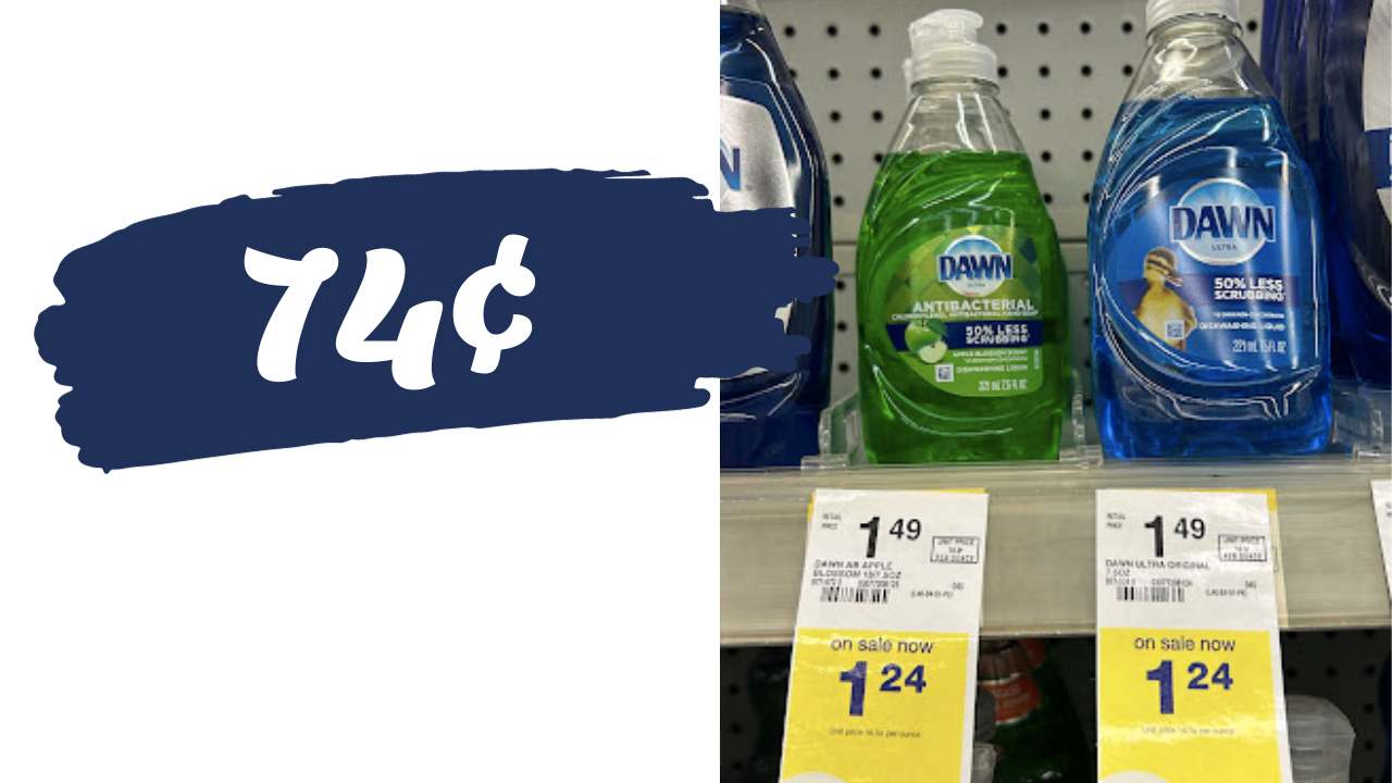 74¢ Dawn Dish Liquid at Walgreens Southern Savers
