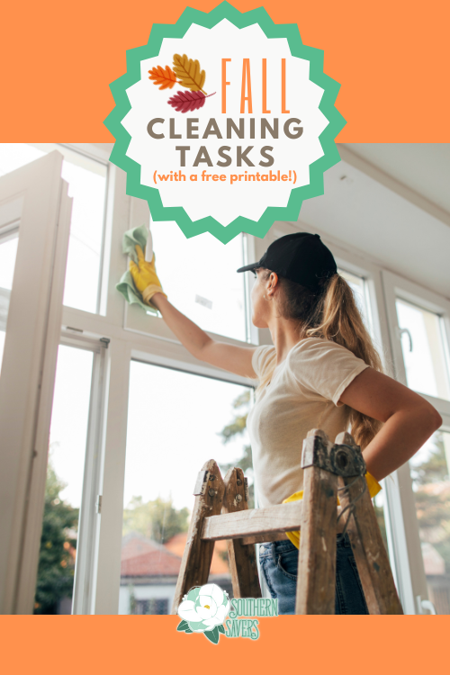 Taking care of your house is a frugal way to prevent future costs. Here is a list of fall cleaning tasks with a free printable to keep track!