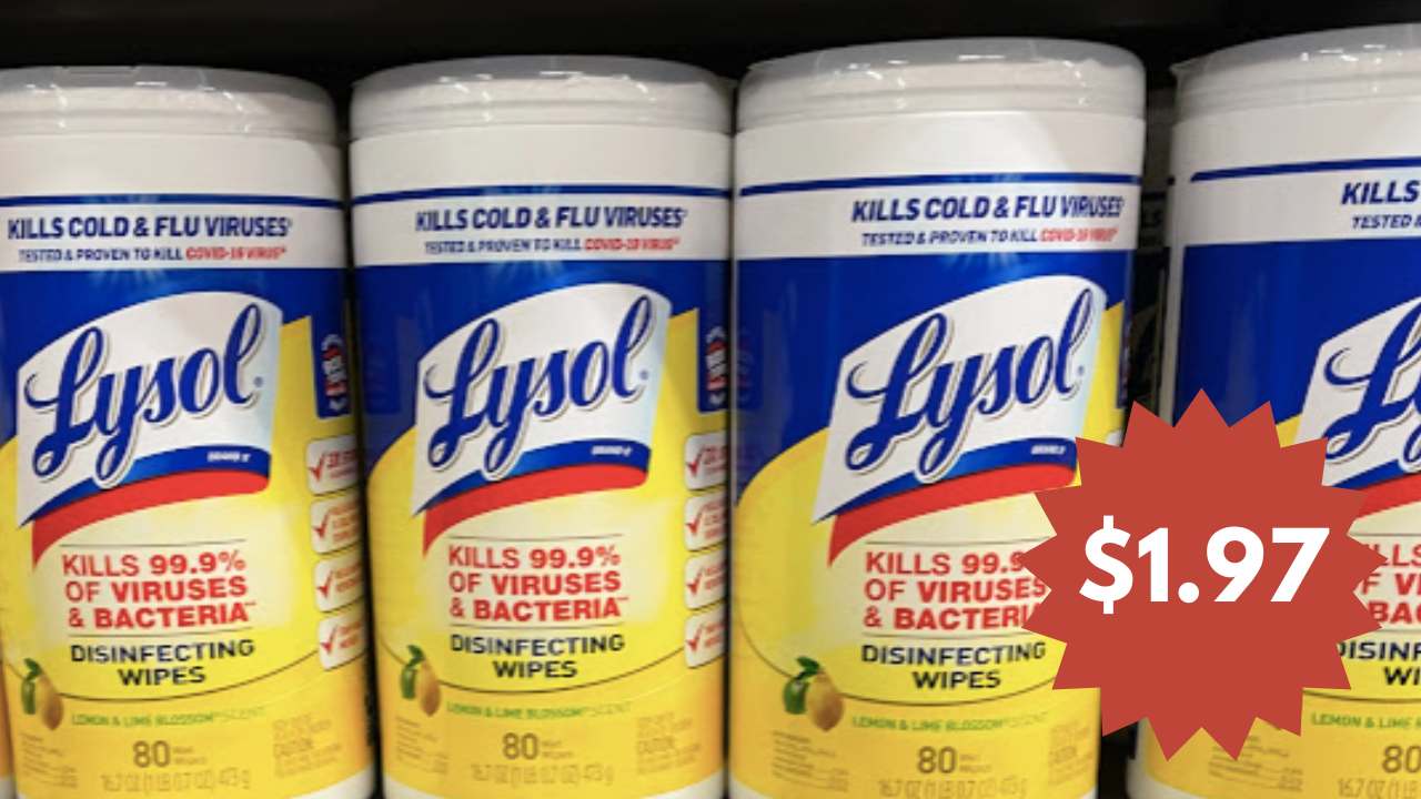 1.97 Lysol Disinfectant Wipes at Publix Southern Savers