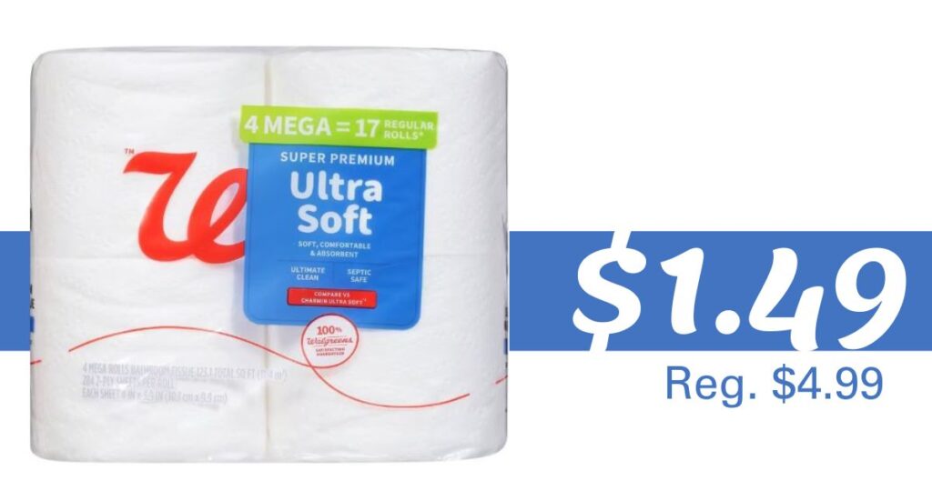 Walgreens Premium Bath Tissue 4pk. 1.49 (Reg. 4.99) Southern Savers