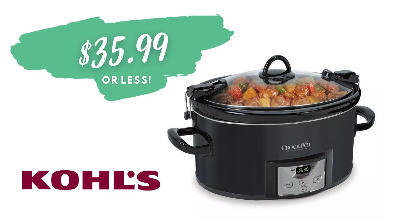 Kohl's Crockpot 7Qt. Cook & Carry Slow Cooker 35.99 Shipped! Southern Savers
