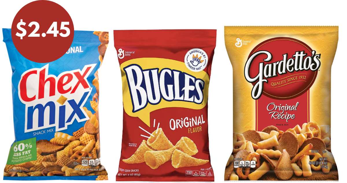 2.45 Chex Mix, Bugles, & Gardetto's Deals at Publix & Lowes Foods Southern Savers