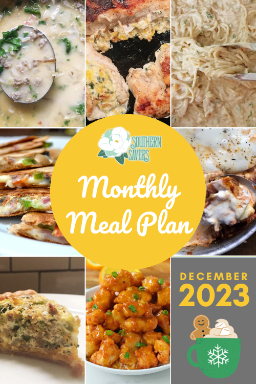 Save time during one of the busiest months of the year by letting me give you ideas. Here is my free December 2023 monthly meal plan!