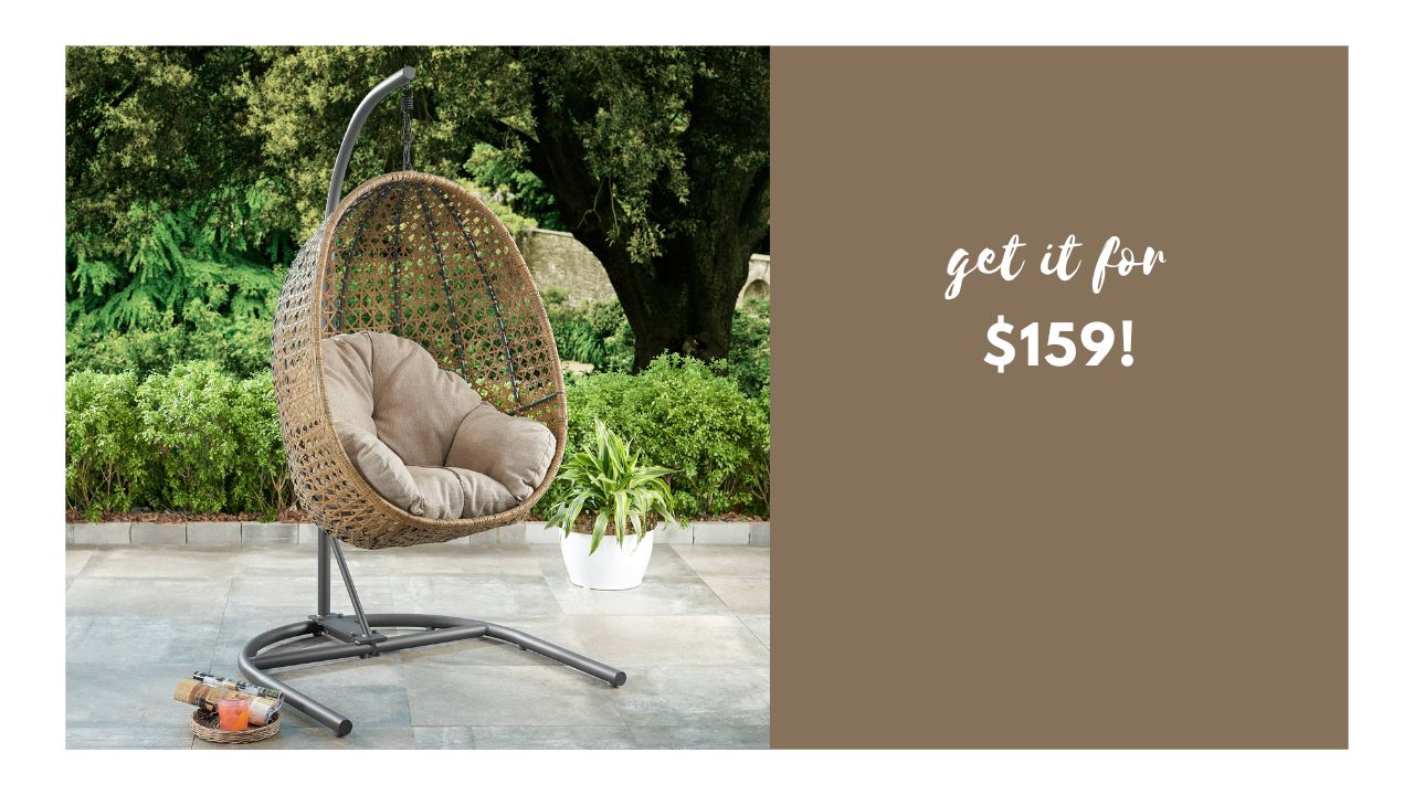 Patio Hanging Egg Chair with Stand 159 (reg. 297) Southern Savers