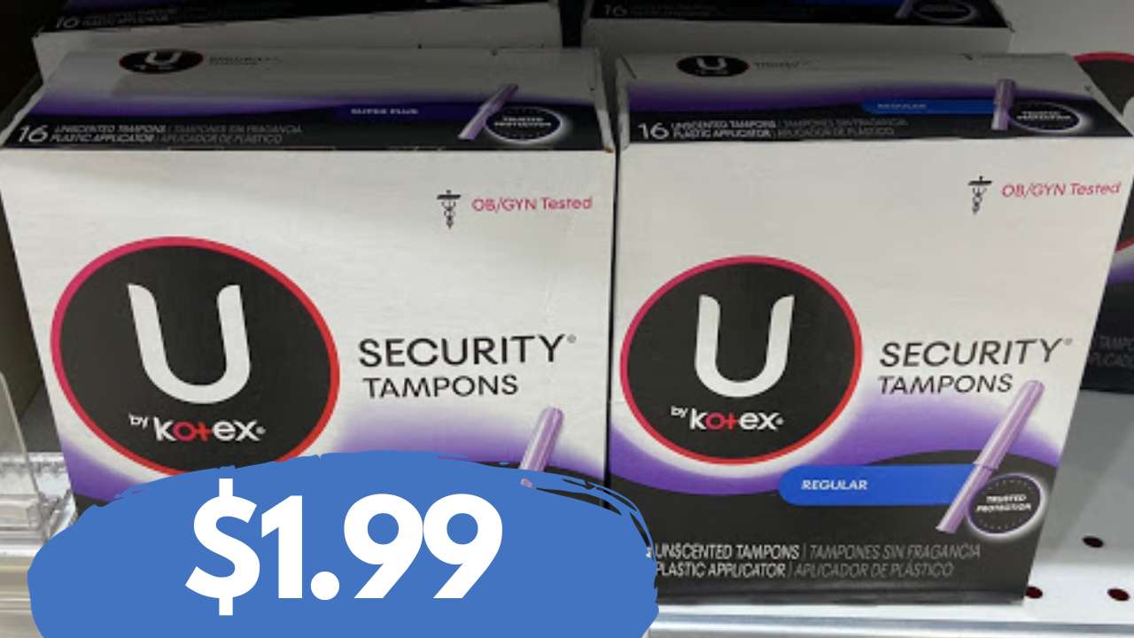 1.99 U by Kotex Tampons at Publix Southern Savers