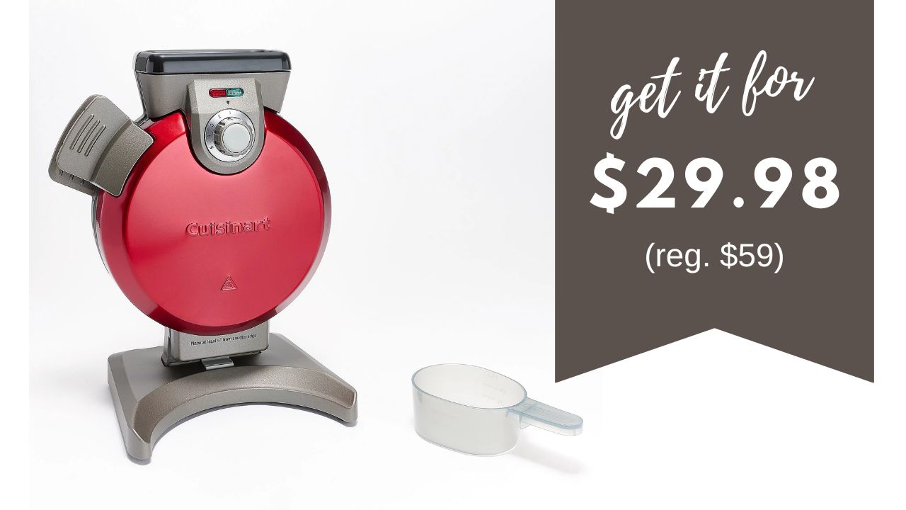 Cuisinart Vertical Waffle Maker 29.98 With Code Southern Savers