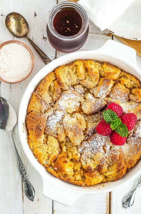 egg nog bread pudding