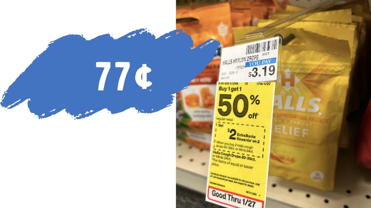 77¢ Halls Cough Drops at CVS Southern Savers