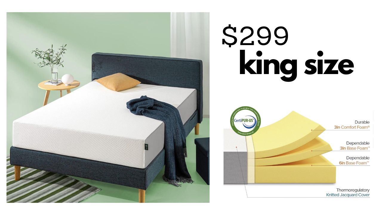 Zinus King Size Mattress 299 Shipped! Southern Savers