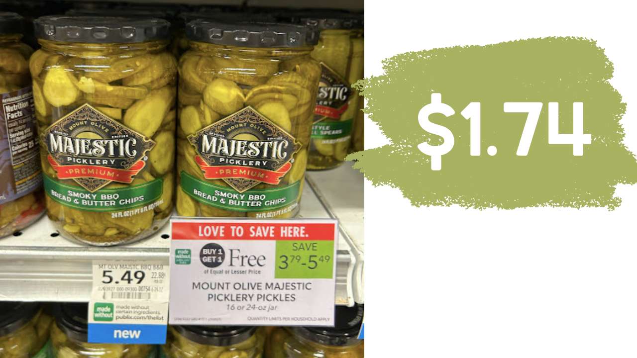 1.74 Mount Olive Majestic Picklery Pickles at Publix Southern Savers