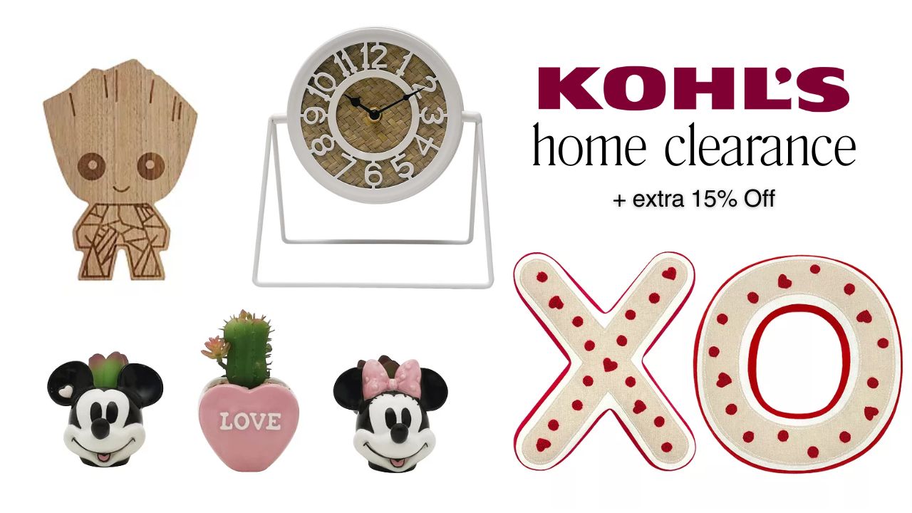 Kohl's Home Decor Clearance + Extra 15 Off Southern Savers