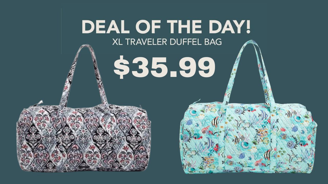 Vera Bradley XL Traveler Duffel Bag $36 (reg. $149) | Today Only