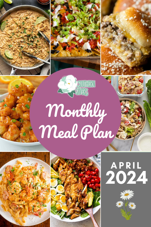 Spring is here, life is busy, and everybody still wants to eat dinner. Here is a month's worth of meals in my April 2024 Monthly Meal Plan!